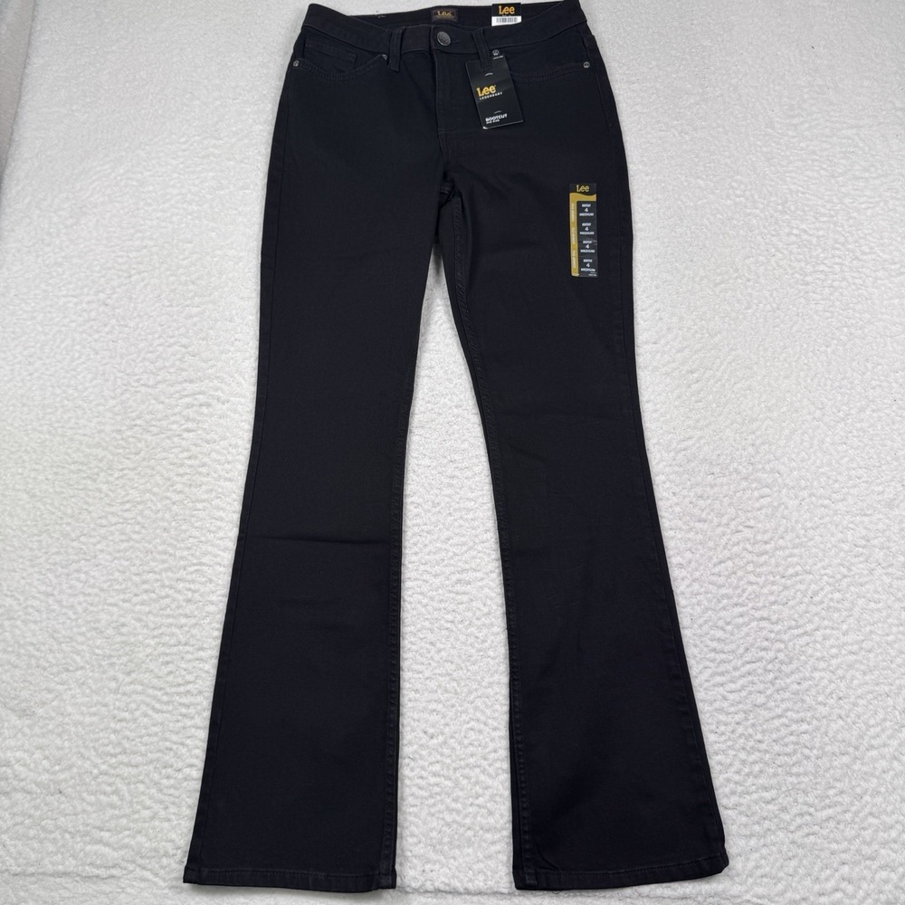Lee Jeans Women's 4 Medium Black Legendary Bootcut Mid Rise Stretch 28x32 NWT